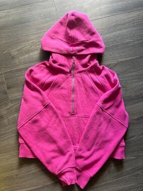 Lululemon scuba hoodie sweater with hood pink
